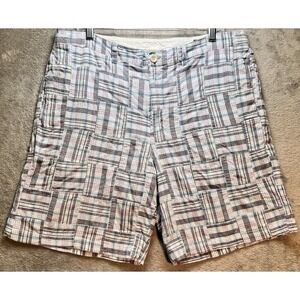 Vineyard Vines Patchwork Chino Shorts Plaid Mens‎ 38 Blue Preppy